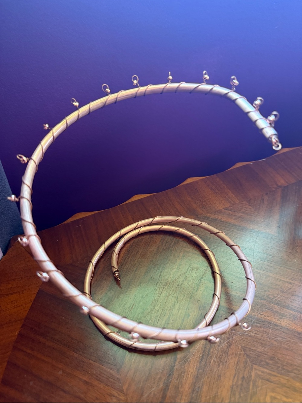 Copper bracelet holder